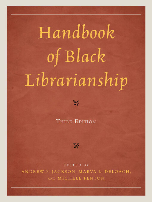 Title details for Handbook of Black Librarianship by Andrew P. Jackson - Available